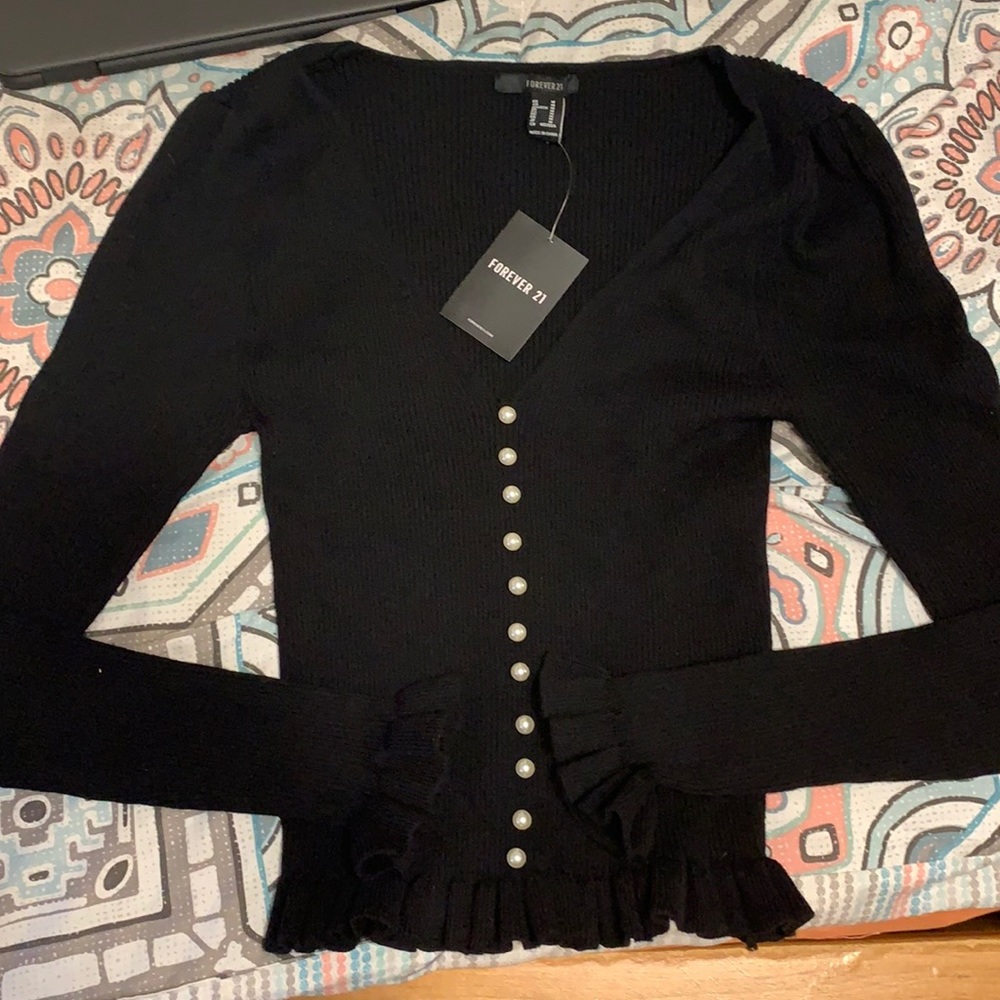 Pearl Ruffled Sweater